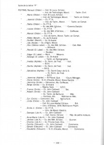 Les finissants de la paroisse / Graduates from the parish Page 12 / Lettre P (*page modifiée pour enlever dates / page modified to remove dates)