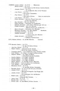Les finissants de la paroisse / Graduates from the parish Page 2 / Lettre C (*page modifiée pour enlever dates / page modified to remove dates)