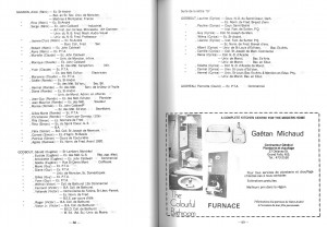 Les finissants de la paroisse / Graduates from the parish Page 5 / Lettre G (*page modifiée pour enlever dates / page modified to remove dates)